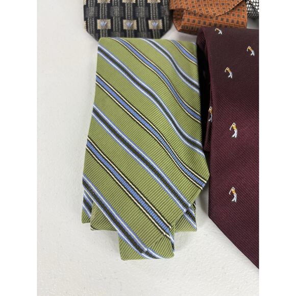Versace Ermenegildo Zegna Brooks Brothers Silk Tie Lot Of 7 Italy USA Designer - Picture 2 of 16